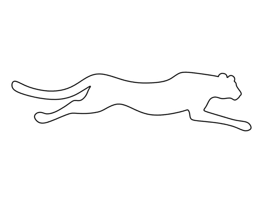 Running Cheetah Coloring Pdf Free Vectors